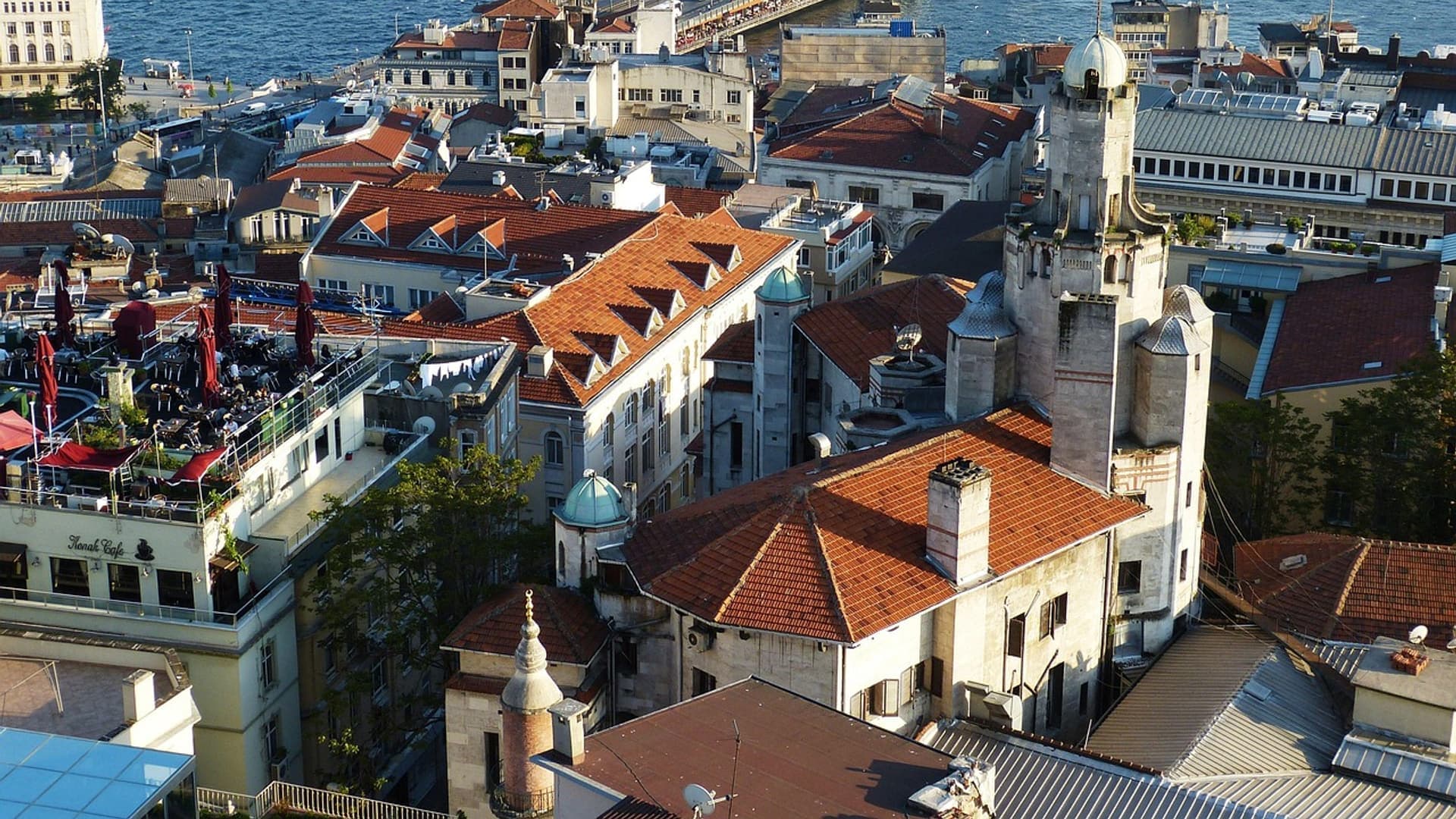 Istanbul’s historic peninsula and the Golden Horn from above
