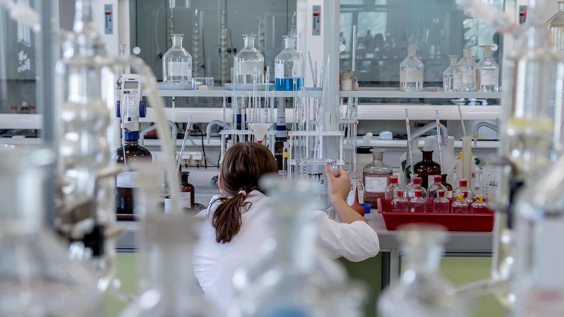 Scientist working in a fertility laboratory